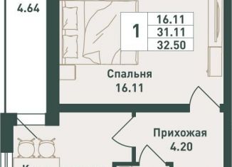 Продается 1-комнатная квартира, 32.5 м2, Ленинградская область