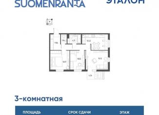 Продаю трехкомнатную квартиру, 69.9 м2, Екатеринбург, Машинная улица, 31В, Машинная улица