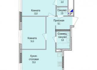 Продаю двухкомнатную квартиру, 57.7 м2, Ижевск, жилой район Аэропорт, Союзная улица, 5