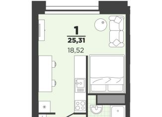 Продаю 1-комнатную квартиру, 25.3 м2, Рязань