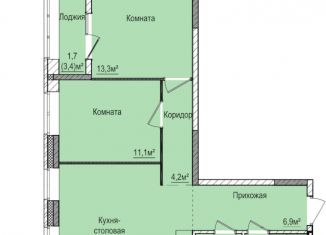 Продажа 2-комнатной квартиры, 61.5 м2, Ижевск, ЖК Покровский