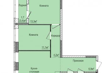 Продажа 2-комнатной квартиры, 61.5 м2, Ижевск, Индустриальный район