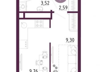 Квартира на продажу студия, 27.5 м2, Тульская область