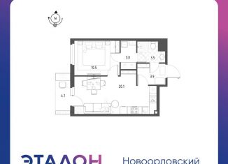 1-комнатная квартира на продажу, 42.2 м2, Санкт-Петербург, ЖК Новоорловский