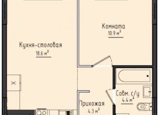 1-комнатная квартира на продажу, 38.2 м2, село Первомайский