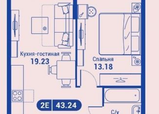 1-комнатная квартира на продажу, 42.9 м2, Москва, метро Алексеевская, улица Годовикова, 11к4