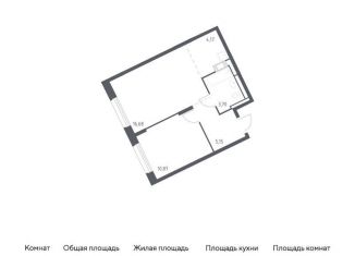 1-комнатная квартира на продажу, 40.6 м2, село Лайково