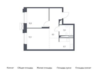 Двухкомнатная квартира на продажу, 41.5 м2, Москва, Верейская улица, 41с88, Можайский район