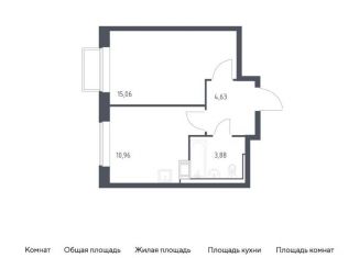 Продажа однокомнатной квартиры, 34.5 м2, Московская область, жилой комплекс Томилино Парк, к6.1