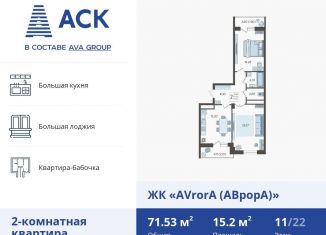 Продаю двухкомнатную квартиру, 71.5 м2, Краснодар, улица Дзержинского, 95, Западный округ