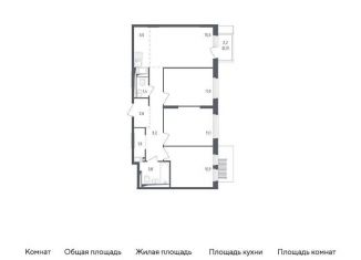 Продажа 3-комнатной квартиры, 70.6 м2, Мытищи, жилой комплекс Мытищи Парк, к4