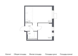 Продаю однокомнатную квартиру, 43.7 м2, поселение Рязановское, жилой комплекс Подольские Кварталы, к3