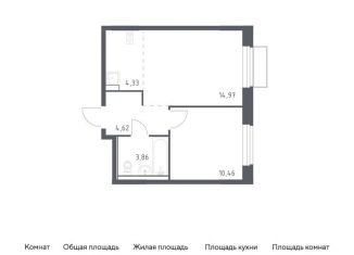 Двухкомнатная квартира на продажу, 38.2 м2, Москва, жилой комплекс Квартал Марьино, к1