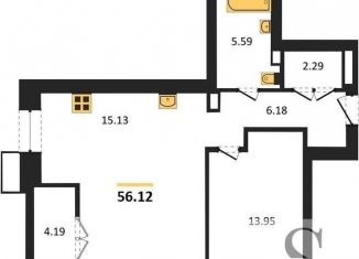 Продажа 1-комнатной квартиры, 56.8 м2, коттеджный посёлок Горки Академпарка, улица Тесла, 8