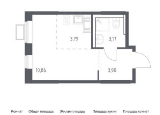 Квартира на продажу студия, 21.7 м2, Московская область, жилой комплекс Прибрежный Парк, 9.2