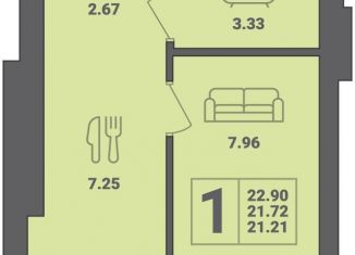 Продаю 1-комнатную квартиру, 22.9 м2, Пионерский, улица Гептнера, 15