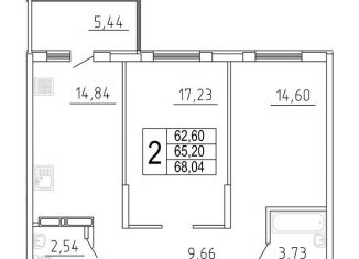 Продажа 2-комнатной квартиры, 67.7 м2, Самара, улица Дыбенко, 5, метро Гагаринская