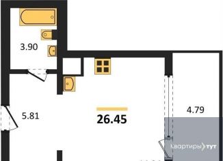 Продам квартиру студию, 26.4 м2, Воронеж, набережная Чуева, 7, Железнодорожный район