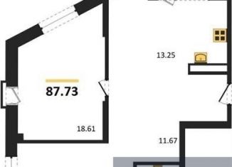 Продам 3-комнатную квартиру, 87.7 м2, Воронежская область, набережная Чуева, 7