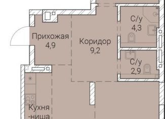Продаю двухкомнатную квартиру, 88.3 м2, Новосибирск, Овражная улица, 2А, метро Гагаринская