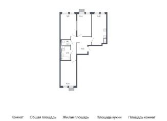 Продажа 3-комнатной квартиры, 79.8 м2, Москва, метро Пятницкое шоссе, жилой комплекс Молжаниново, к2