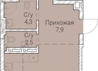 Продам однокомнатную квартиру, 68.1 м2, Новосибирская область, Овражная улица, 2А