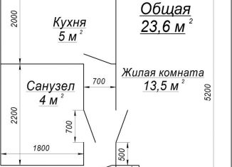 Продаю 1-ком. квартиру, 23.6 м2, Барыш, Красноармейская улица, 12