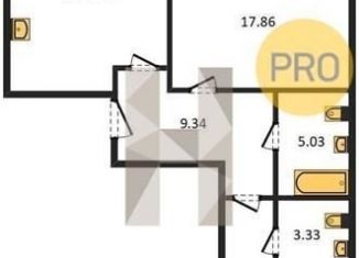 Продажа двухкомнатной квартиры, 79.5 м2, поселок Шуберское, жилой комплекс Шуберский, 6