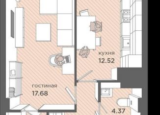 Однокомнатная квартира на продажу, 47.4 м2, Калининградская область, улица Гайдара, 90