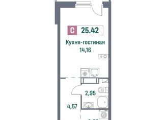 Продажа квартиры студии, 25.4 м2, Мурино