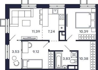 Продажа 2-комнатной квартиры, 55.9 м2, Красногорск