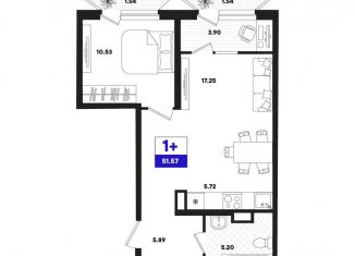 Продам двухкомнатную квартиру, 51.6 м2, Тюмень