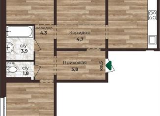 3-ком. квартира на продажу, 94.6 м2, Барнаул