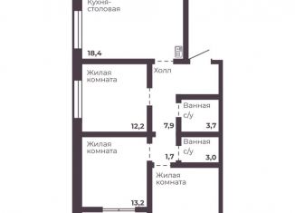 Продажа 3-ком. квартиры, 71.6 м2, Челябинская область