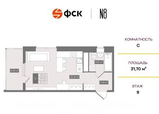 Продаю квартиру студию, 31.7 м2, Санкт-Петербург, Новгородская улица, 8В