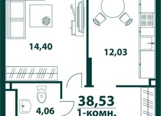 Продажа 1-ком. квартиры, 38.5 м2, Ульяновск, жилой комплекс Аквамарин-2, 3, Засвияжский район