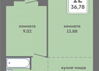 Продается двухкомнатная квартира, 36.8 м2, Пермь, Кировский район