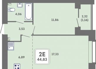 2-ком. квартира на продажу, 44.8 м2, Пермь