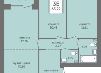 Продается 3-ком. квартира, 63.2 м2, Пермь, Кировский район