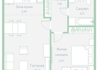 1-ком. квартира на продажу, 70.4 м2, Хабаровский край, Доступный переулок, 14