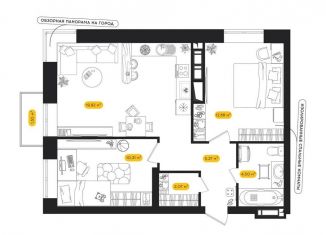 Продажа 2-комнатной квартиры, 55.2 м2, Астрахань, Ленинский район