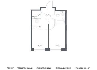 Продам однокомнатную квартиру, 39.6 м2, деревня Столбово, жилой комплекс Эко Бунино, 13