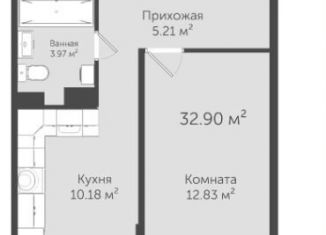 Продается 1-ком. квартира, 32.9 м2, Евпатория, улица 60 лет ВЛКСМ, 31/3, ЖК Евпатория