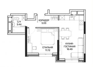 Продажа 1-комнатной квартиры, 36.7 м2, Москва, улица Корнейчука, 27, район Бибирево