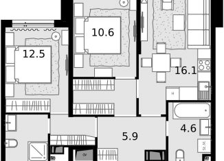 2-комнатная квартира на продажу, 61.5 м2, Москва, Отрадная улица, 4А