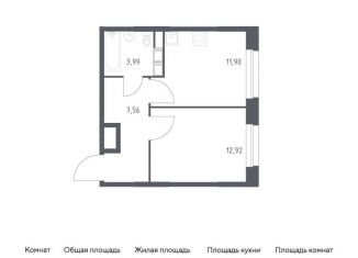 Продам 1-комнатную квартиру, 36.4 м2, Москва, жилой комплекс Эко Бунино, 13