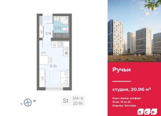 Продается квартира студия, 21 м2, Санкт-Петербург, метро Академическая