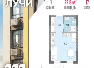 Продаю квартиру студию, 22.9 м2, Москва, Производственная улица, 17