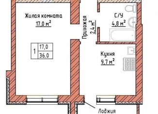 Продаю однокомнатную квартиру, 36 м2, Самара, Куйбышевский район