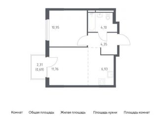 Продам однокомнатную квартиру, 38.8 м2, Мытищи, ЖК Мытищи Парк